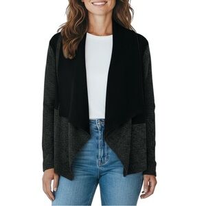 Sympli Classic Long Sleeve Open Front One Button Closure Knit Cardigan Size 10